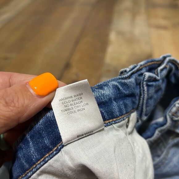 PISTOLA JEANS WOMENS SIZE 25 P6027AXS-WSP Distressed Raw Hem Straight - Picture 10 of 12